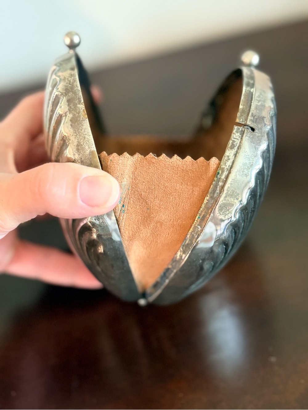 Purse Vintage Silver-Tone Shell Clutch Purse | Evening Bag Coastal Glam - Picture 7 of 16